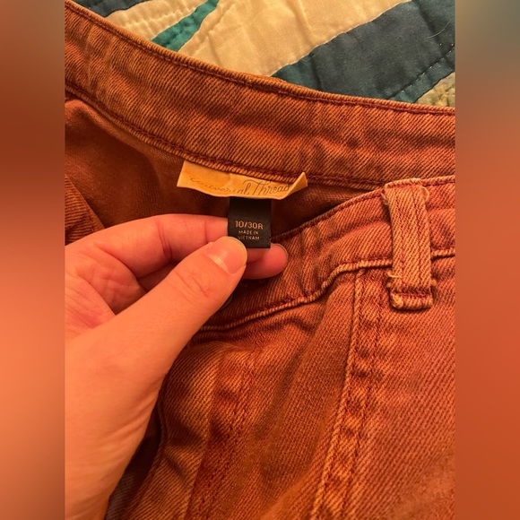 Universal Thread Rust color High Waist Flare Leg Crop Jeans - Picture 6 of 6